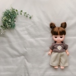 メルちゃん ソランちゃん デイジーＴブラウン＆リブワイドパンツ
