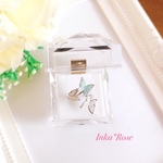 【送料無料】スワロフスキー✨トリプルバタフライリング💍グルーデコ シルバー