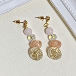 ガラスタイル 桜 ピアス