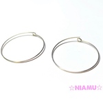 【Silver925　ピアスフープ】25mm シルバー　1ペア　ハンドメイド素材