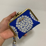新色！がま口Wキーケース＊紫陽花柄ライトブルー＊L size