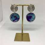 ターコイズブルーとシルバーピアス