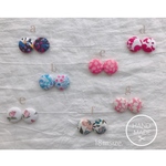 リバティのくるみボタンピアス.イヤリング