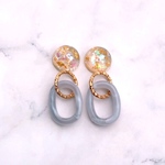 レジン 夏 オーバルピアス