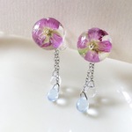 ☆SALE☆flower ball ノンホールピアス (ユウゲショウ
