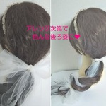 現品限り再販なし⭐️大人可愛いアレンジできるチェーンカチューシャ最後のシリーズ　ふんわりソフトチュールリボン　ロングもショートヘアもOK【2009】オフホワイト