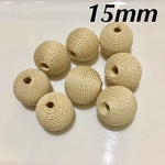 送料無料 ８個 ラタン ビーズ 15mm