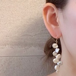 14kgf  バロックパール 花びら  クレオ   ロング ピアス イヤリング
