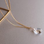 【特集掲載】14kgf 天然水晶（クリスタル）AAA 天然石 プレーンネックレス