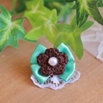 結ばない！ペット用リボン：チョコミント2