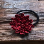 【ｋ様ご予約品】革花のヘアゴム Lサイズ  赤