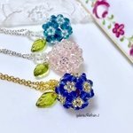 《ビーズボールネックレス》フルーツネックレス・ビーズネックレス【ビーズアクセサリー】一粒ビーズ入り・ビーズペンダント・新作