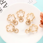 【g0987-7】桜カンのパーツ　5個入り マットゴールド 