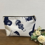 値下げ！シンプル可愛いマチありポーチ　13×21×５