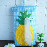 ハワイアンキルト《BIGパイナップル🍍》ティッシュボックスカバー 吊り下げタイプ       