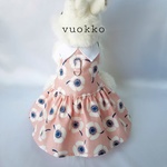 【再販】北欧調ワンピース・バオッコー♡褪紅色♡うさぎのハーネス