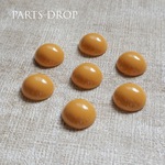再販2(( 10pcs )) 15mm ラウンドカボション マスタードイエロー〔CA-029YE〕