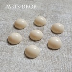 再販2(( 10pcs )) 15mm ラウンドカボション アイボリー〔CA-027IV〕