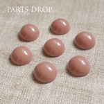 再販(( 10pcs )) 15mm ラウンドカボション ウォームピンク〔CA-028PI〕