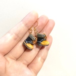 本革 ミニチュアブーツ ピアス イヤリング