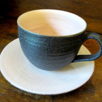 ＊森下育郎＊　ピンクグレーコーヒーカップ