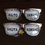 席札サングラス 50個セット　シルバー  オーダーメイド 名入れ レンズ 席札 結婚式 披露宴 エスコートカード 名前 ハワイ ギフト フォトアイテム 結婚式
