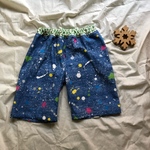 【sale】110*夏パンツ（ペイントデニム*ﾕｰｽﾞﾄﾞﾌﾞﾙｰ）
