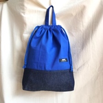 体操服袋(縦37×横30)持ち手付き ブルー無地高学年