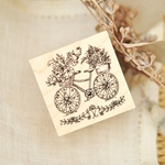 No.119 *petit*choco* 自転車といっぱいのお花 スタンプ
