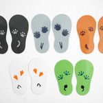 動物の足跡柄の靴おきマーク☆16cm