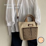 【雑誌掲載品】大きめポケットの２ｗａｙトートバッグ
