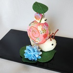 梅雨飾り 紫陽花とカタツムリの親子🐌