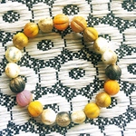 【1連20コセット】JIRI＊IVANA czech bead#チェコビーズseaglass  melon  round8㎜  ①mix orange/gold