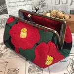 【受注製作】 椿 がま口メイクポーチ再再再再再再再再❾
