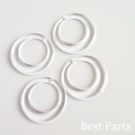 12pcs クリアチャーム リング サークル