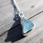 *sv925*Raw Rough Aquamarine ラフロック アクアマリンのネックレス