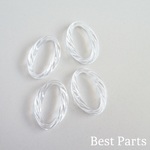 20pcs クリアリング ツイストオーバル
