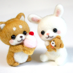まめしば・うさぎ（２体セット）