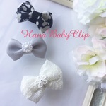 NEWモノトーン♡ベビーヘアクリップ3本セット＜HK＞