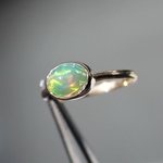 Ethiopian opal 8×6mm Ring / K10 YG. PG. WG