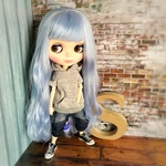 デニムジョガーパンツ（ネイビーブルー）