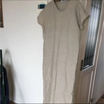 生成り リネンワンピ  ハンドメイド リネン100 
