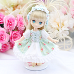 オビツ11 《Sweetie Ribbon ワンピース_ミントローズ》服