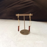 べっ甲 line×curve line earring[ノンホールピアス・ピアス]