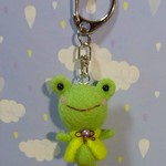 カエルの羊毛フェルトストラップ