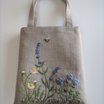 刺繍のミニミニバッグ（ハーブガーデン）