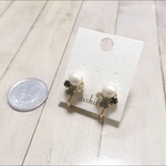 b.コットンパール  ビジュー イヤリング