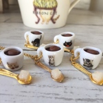 猫カフェ♪いろいろコーヒーカップのネックレス