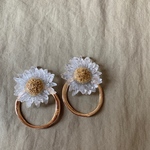 〈再販〉2way gold花×ループピアス/イヤリング