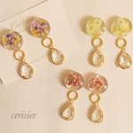 ドライフラワー×ティアドロップピアス/イヤリング